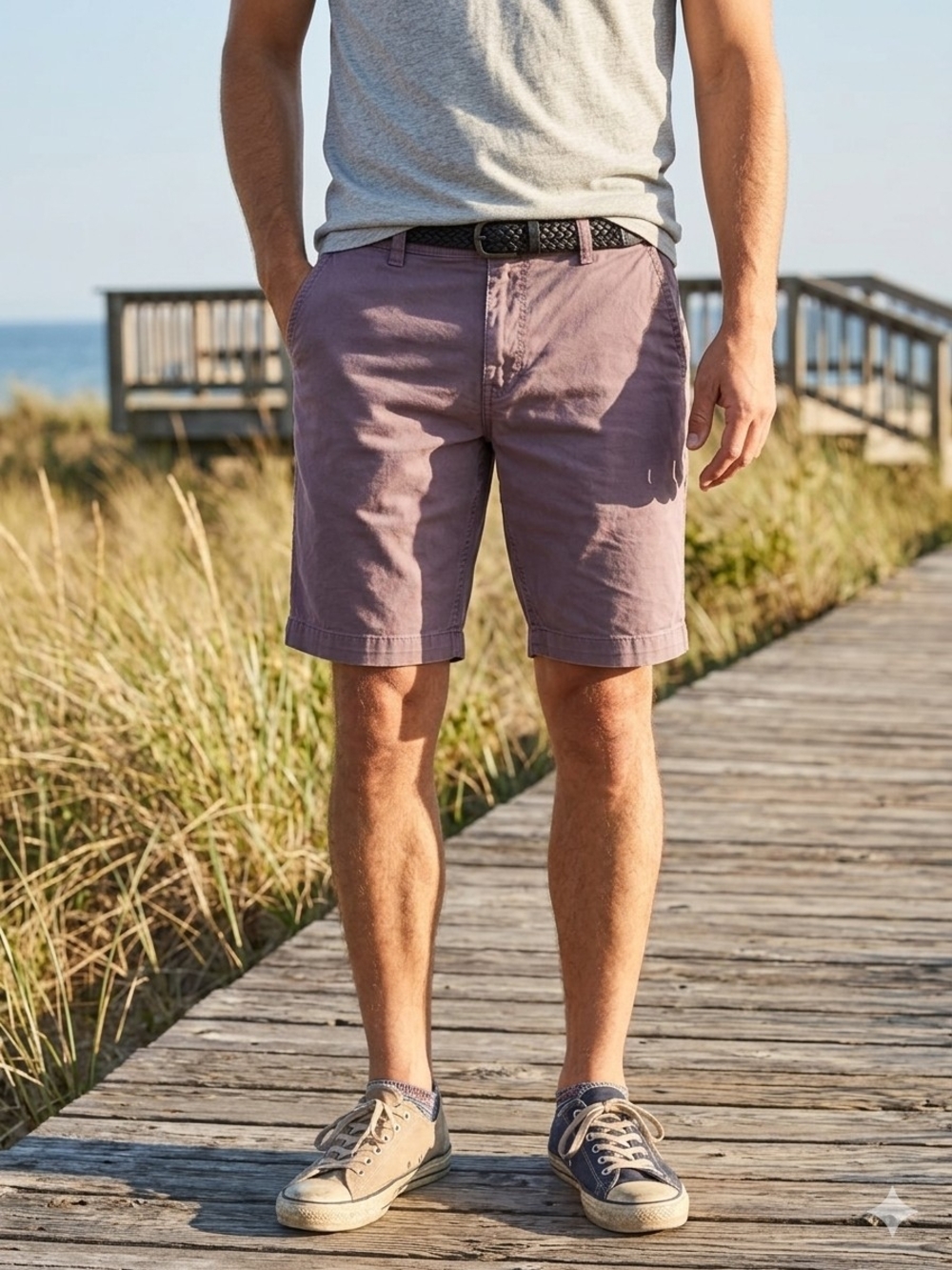 KOLBY Chino Shorts Mauve Dusty Purple Size 31